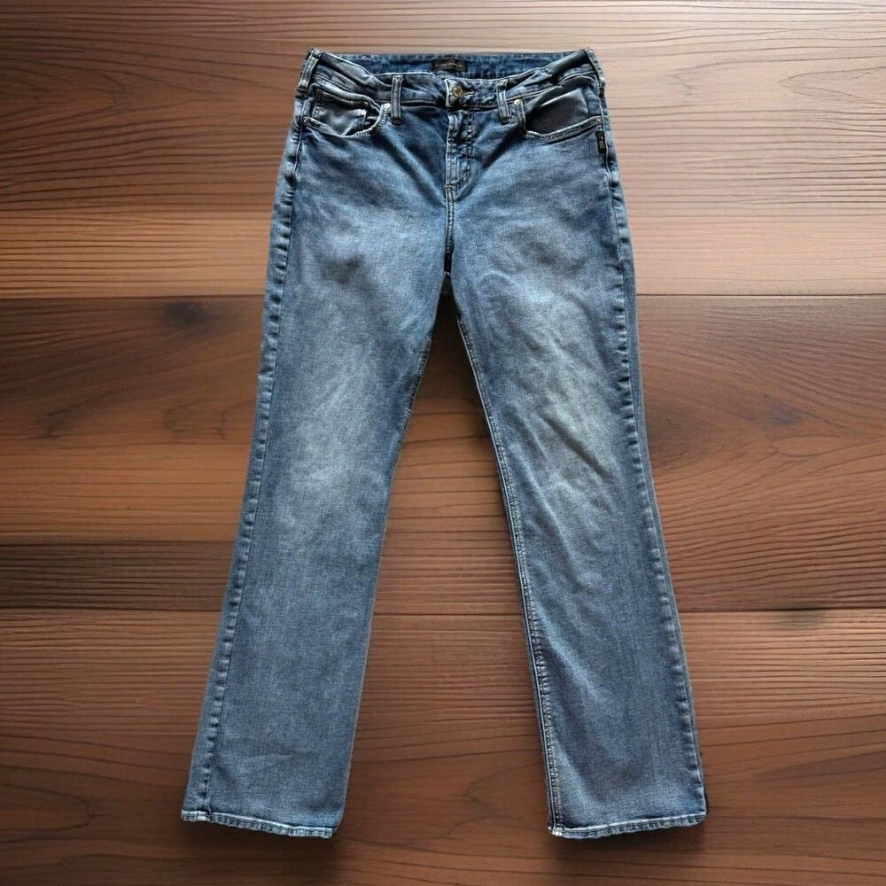 Silver Jeans Co Denim Blue Jeans Womens 33x33 (Fits 32x31.5) Suki Slim Boot